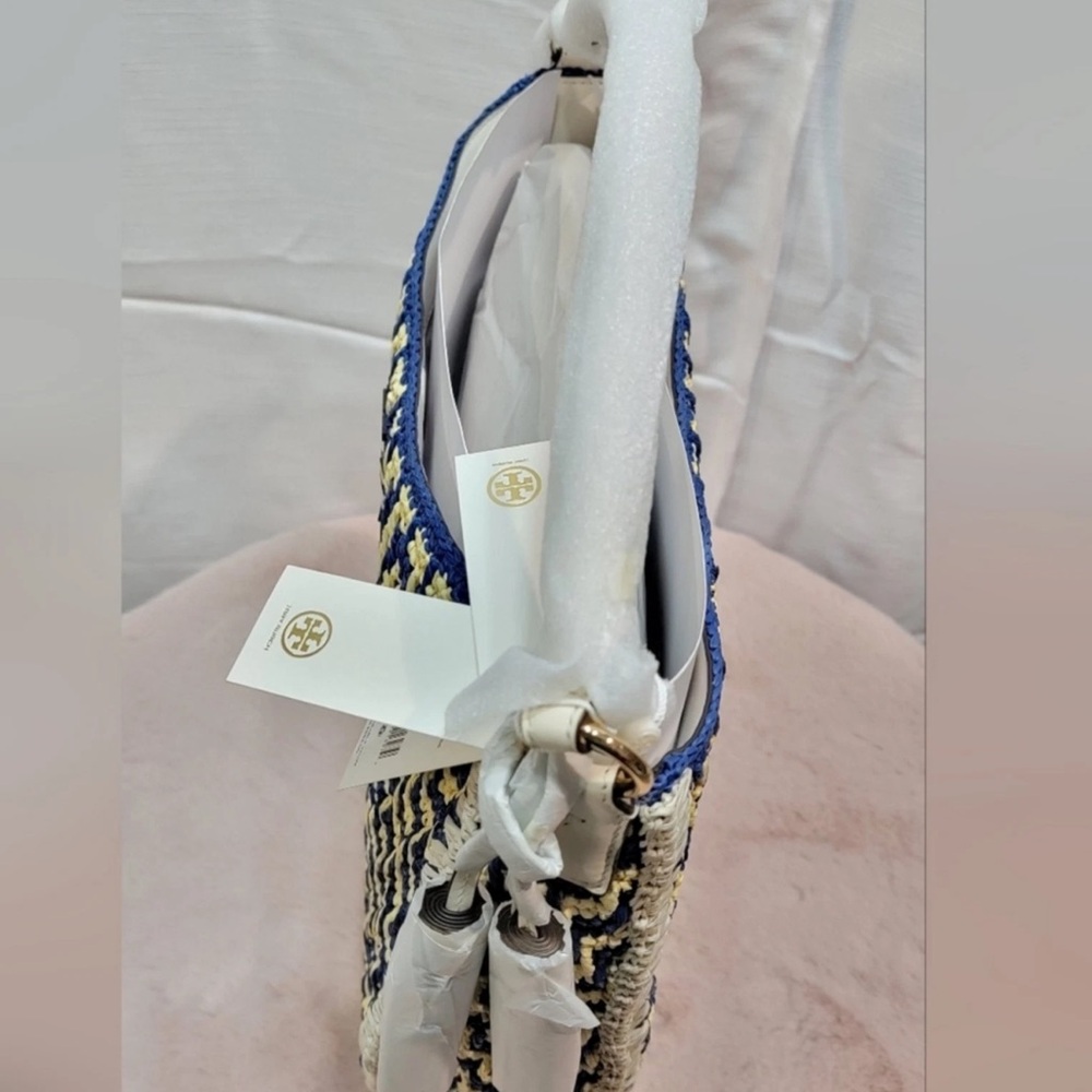Tory Burch Thea Straw Bucket Shoulder Bag - Picture 3 of 7